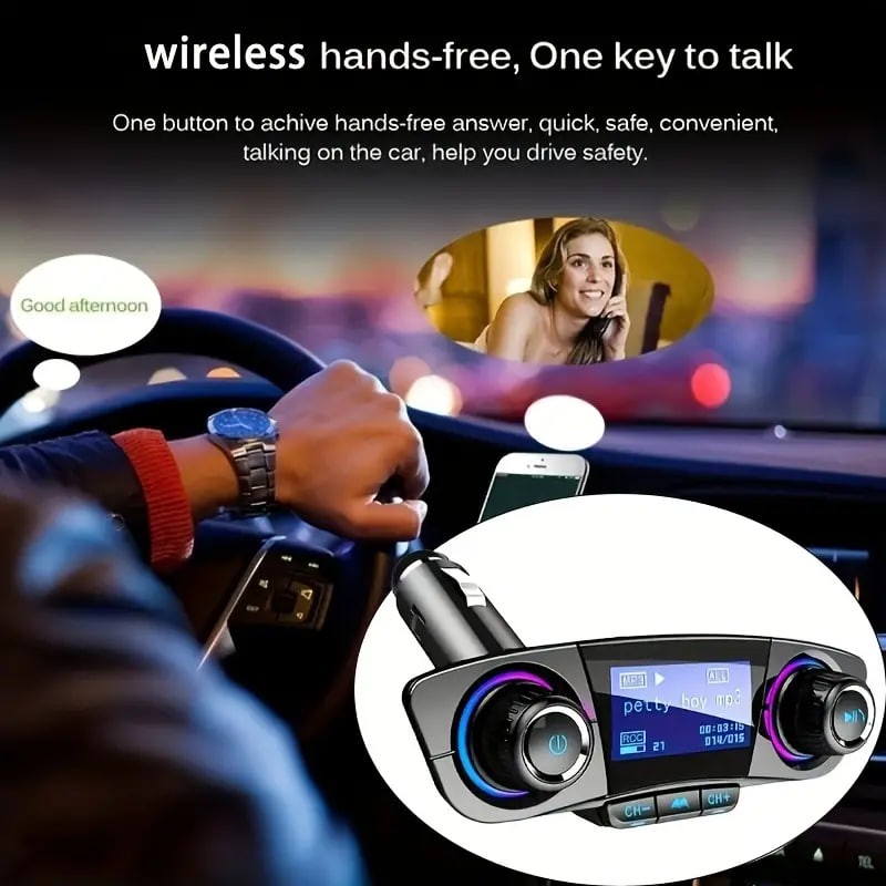 Car FM Transmitter MP3 Player Adapter Charger Handsfree