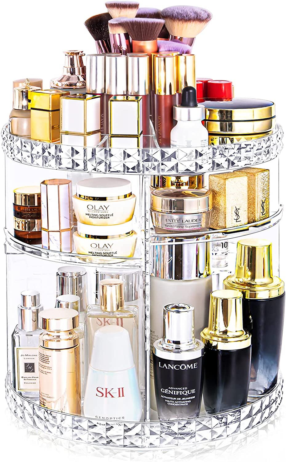 Rotating Makeup Organizer Spinning Makeup Organizer for Vanity, 360 Rotation wit